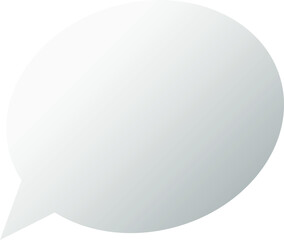 Comic balloon icon in white shadow paper style