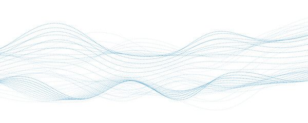 abstract white background with blue dotted waves
