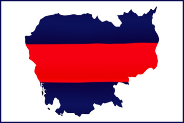 Obraz premium Cambodia Flag Design and Cambodia Map Design
