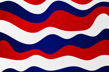 Abstract Background With Colorful Liquid Wave Line Pattern. Retro Wallpaper. American Flags Color Concept. Backdrop