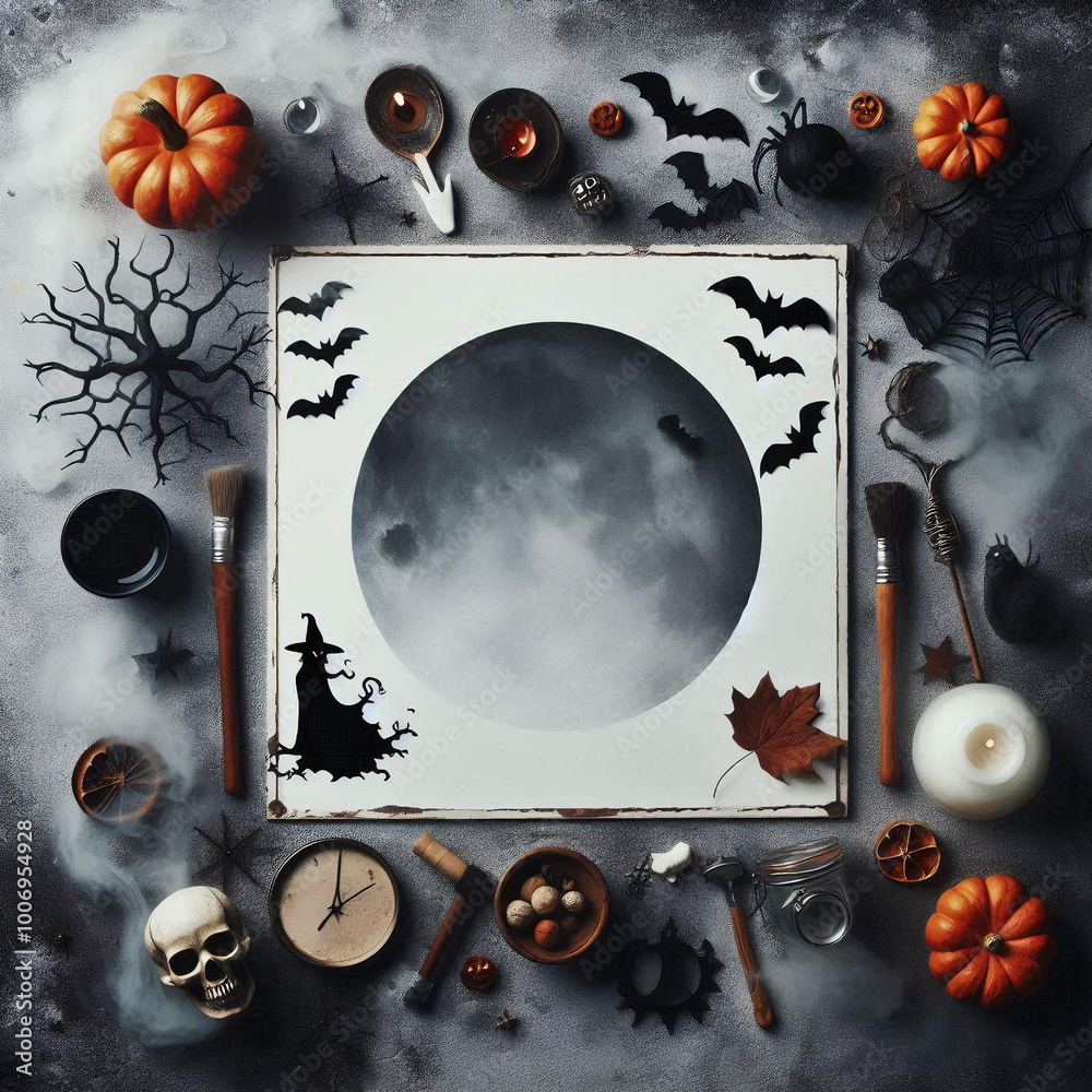 Wall mural Halloween Flay Lay