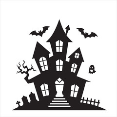 Halloween vector, and Jack-o'-lantern, Ghost, Bat, Black Cat, Spider Web, Witch Hat, Moon and Stars, Skeleton, Vampire, Zombie