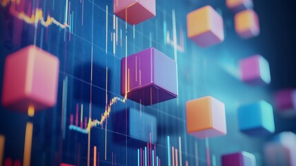 3D Floating Cubes and Graphs for Data Representation