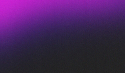 Purple illuminated spots on black, grainy color gradient background, noise texture effect, copy space