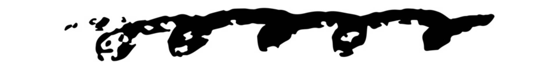 Grunge brush strokes. Ink painting. Hand drawn paintbrush shape, Vector stain texture