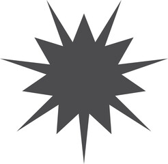 Star burst black icon. Sparkle shape silhouette