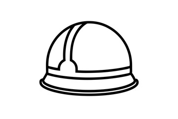 Dynamic Vector Illustration of a Vibrant Safety Helmet Icon for Personal Protection Gear
