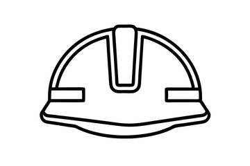Vibrant Safety Helmet Icon Vector Illustration for Construction and Outdoor Activities
