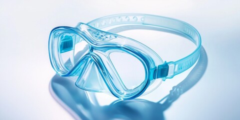 silicone diving mask and snorkel set is displayed on a bright white background highlighting the gears sleek design and suitability for underwater exploration.