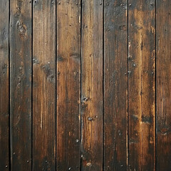 Fototapeta premium Dark brown wooden planks create rustic and textured background, perfect for various design projects. aged wood adds character and warmth to any setting
