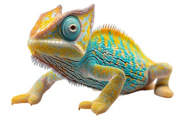 Vibrant Chameleon Close-Up: A Master of Camouflage