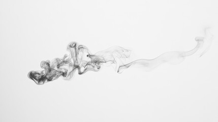 Abstract Smoke Pattern on White Background