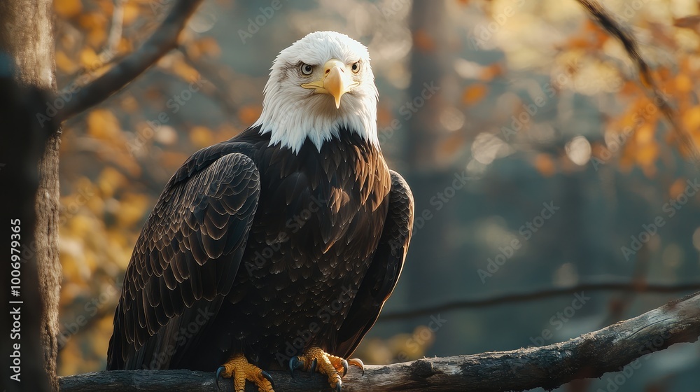 Sticker american bald eagle