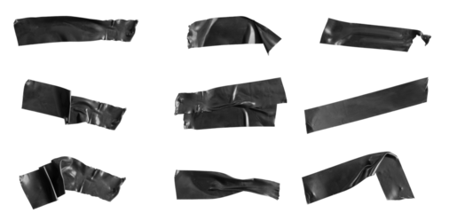 black tape on a white isolated background
