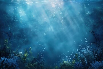 Fototapeta premium A beautiful underwater scene with a variety of colorful coral and fish, generative ai image