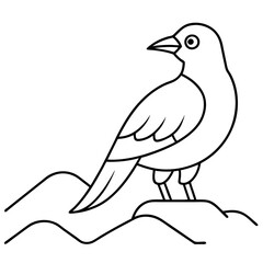 Fototapeta premium Minimalist Bird Vector Illustration Exploring the Serenity of Nature in Simplified Designs for Modern Aesthetics