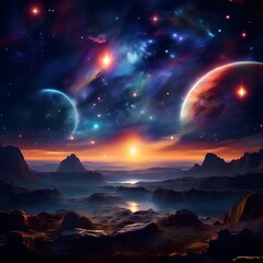 sunrise over the mountains