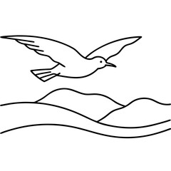 Obraz premium Minimalist Bird Vector Illustration Exploring the Serenity of Nature in Simplified Designs for Modern Aesthetics
