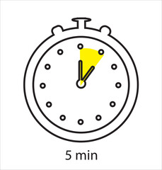 Time terms icon set. Hour 15 min half hour 30 min 45 min vector illustration	