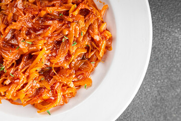 suerkraut cabbage braised vegetable dish fresh delicious gourmet food background on the table...