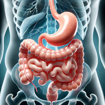 3D model surgical common bariatric surgery procedure, such as gastric bypass or sleeve gastrectomy. focus on the modification of the stomach to reduce its size, digestive system.