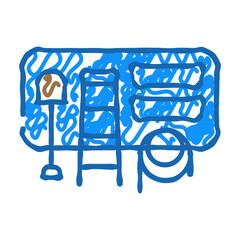 garage organizer tool doodle icon sketch vector. garage organizer tool sign. isolated symbol illustration