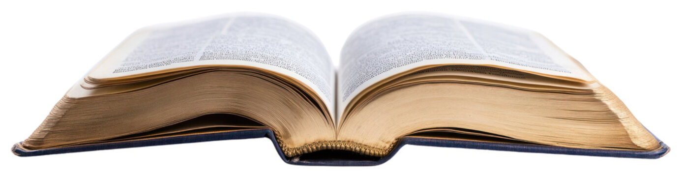 Open book page text publication.