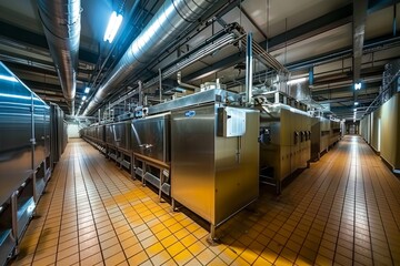 Milk processing plant flow pasteurization units for milk safety