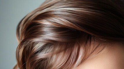 Fototapeta premium Close-Up of a Neatly Parted Hair