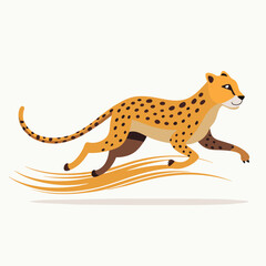 cheetah cartoon isolated on white