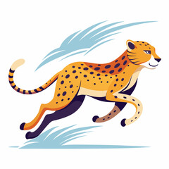 cheetah cartoon isolated