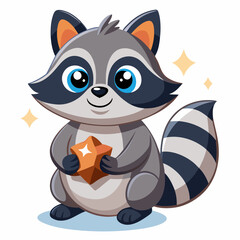 Squirrel cartoon with nut