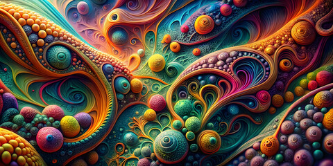 Vibrant Abstract Swirls of Color 