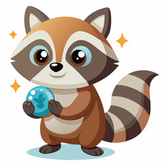 Squirrel cartoon with nut