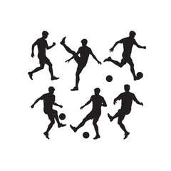 Silhouettes of Indoor Soccer Players