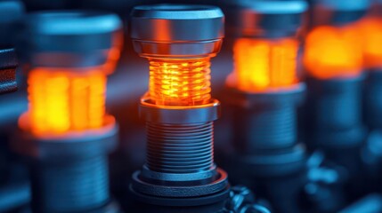 Close-up of a combustion engine s spark plug firing, showing the ignition process in detail, ignition systems, mechanical precision