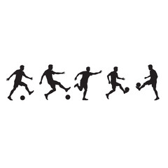Silhouettes of Indoor Soccer Players