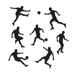 Silhouettes of Indoor Soccer Players