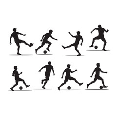 Silhouettes of Indoor Soccer Players