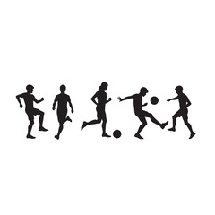 Silhouettes of Indoor Soccer Players