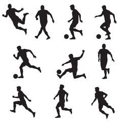 Silhouettes of Indoor Soccer Players