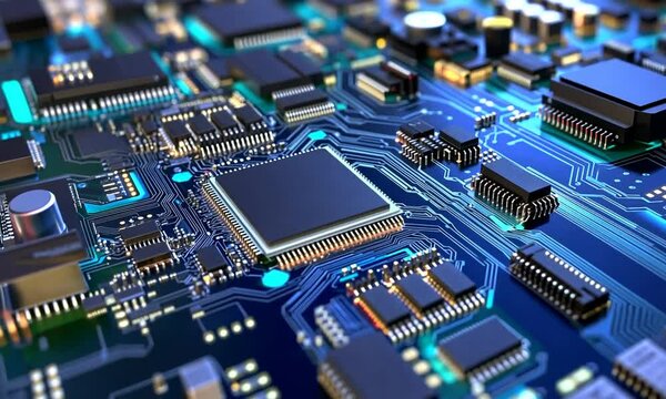 circuit board with microchips
