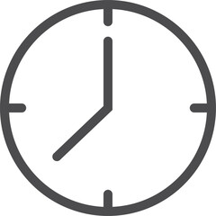 Clock line icon. Time symbol. Hour sign
