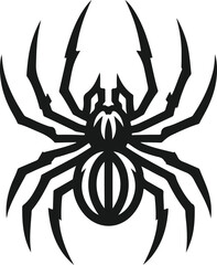 spider icon silhouette design vector art illustration