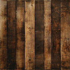 Rustic brown wood texture background featuring dark wood planks with natural grain pattern. This image evokes warm, earthy feel, perfect for various design projects