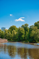Gothenburg is a large Swedish city located at the mouth of the Göta River, on the west coast of the country.