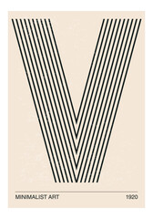 Poster in 70s style with retro alphabet letters