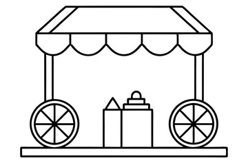 Delightful Vintage Lemonade Stand Vector Illustration Bringing Joy and Warmth
