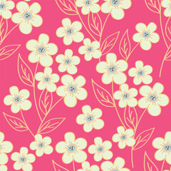 textile design with beautiful flowers pattern image