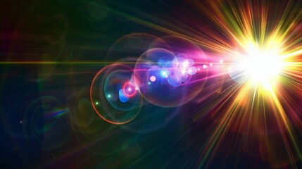 Colorful Lighting  lens flare background 